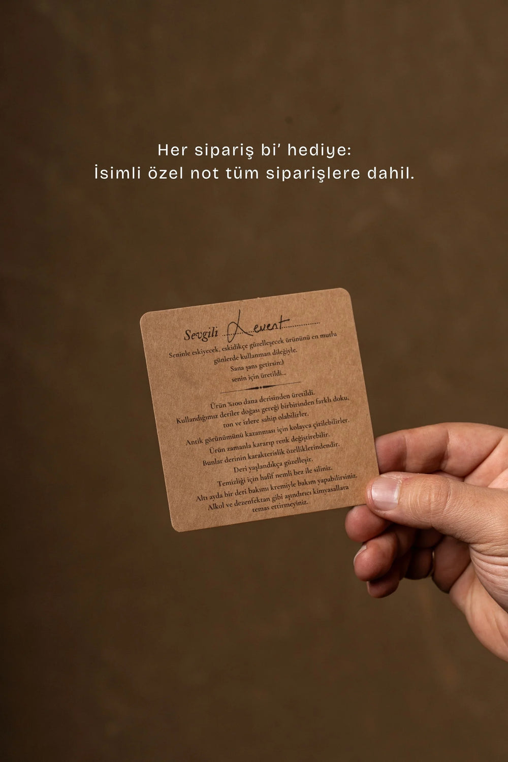 A note written out with your name
