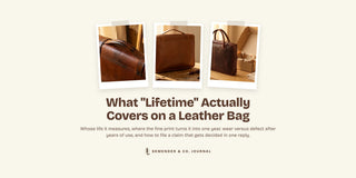 What Lifetime Actually Covers on a Leather Bag, Semender and Co. Journal