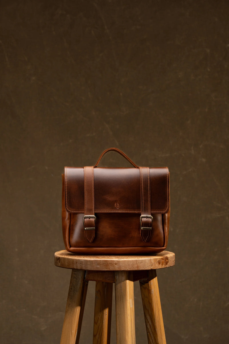 Mini Lawbag, a compact leather satchel