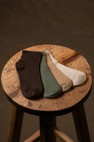 4-Pair Bamboo Sock Set (Brown-Khaki-Beige-Ecru)