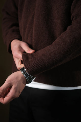 Brushed Polo Collar Knit Sweater