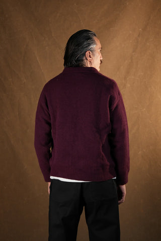 Brushed Polo Collar Knit Sweater