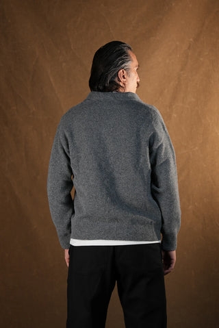 Brushed Polo Collar Knit Sweater