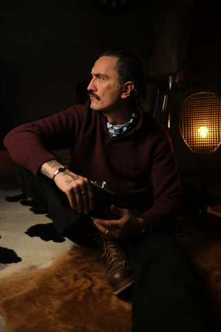 Brushed Polo Collar Knit Sweater