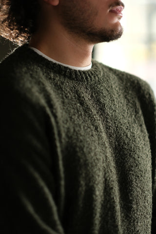 Bouclé Crew Neck Knit Sweater