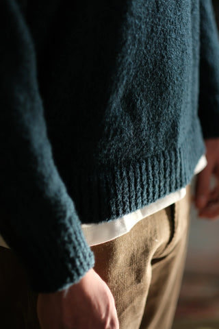 Bouclé Crew Neck Knit Sweater