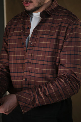 Button-Down Plaid Shirt | 100% Cotton