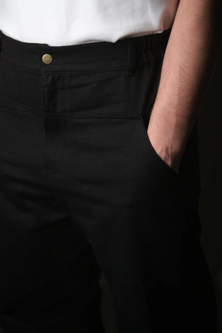 Crafter Front-Yoke Pants | Elastic Waist