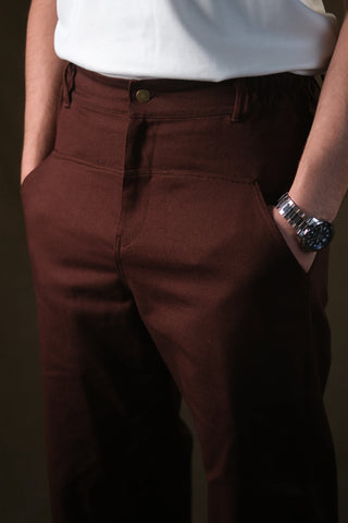 Crafter Front-Yoke Pants | Elastic Waist