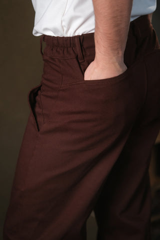 Crafter Front-Yoke Pants | Elastic Waist