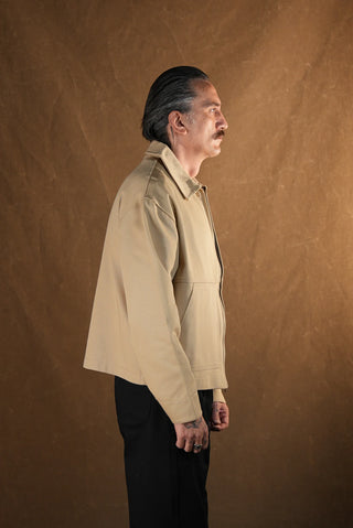 Crafter Shirt-Collar Zip Jacket | 100% Cotton
