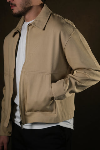 Crafter Shirt-Collar Zip Jacket | 100% Cotton