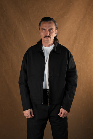 Crafter Shirt-Collar Zip Jacket | 100% Cotton