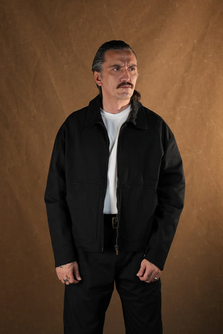 Crafter Shirt-Collar Zip Jacket | 100% Cotton