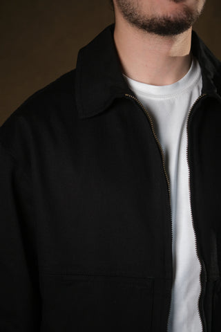 Crafter Shirt-Collar Zip Jacket | 100% Cotton