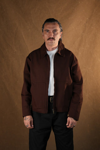 Crafter Shirt-Collar Zip Jacket | 100% Cotton