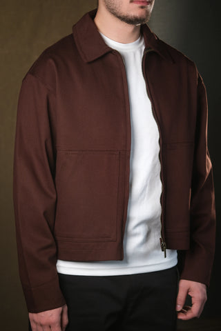 Crafter Shirt-Collar Zip Jacket | 100% Cotton