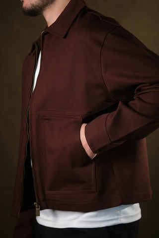 Crafter Shirt-Collar Zip Jacket | 100% Cotton