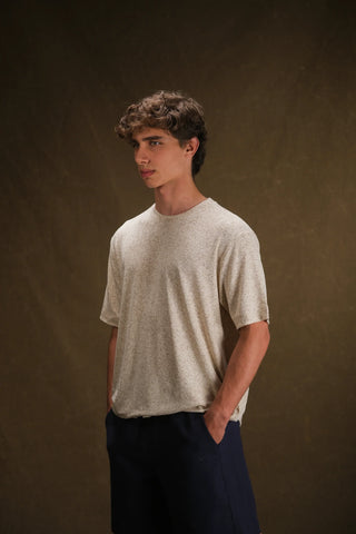 Crew Neck Knit Men's T-Shirt | Regular Fit