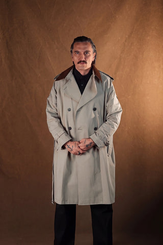 Double-Breasted Trench Coat | Corduroy Collar