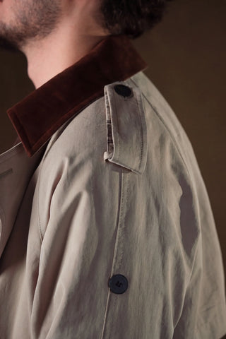 Double-Breasted Trench Coat | Corduroy Collar