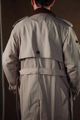 Double-Breasted Trench Coat | Corduroy Collar