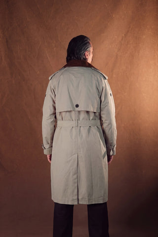 Double-Breasted Trench Coat | Corduroy Collar