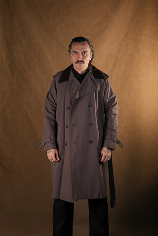Double-Breasted Trench Coat | Corduroy Collar