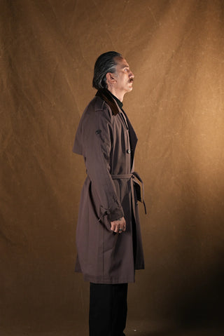 Double-Breasted Trench Coat | Corduroy Collar