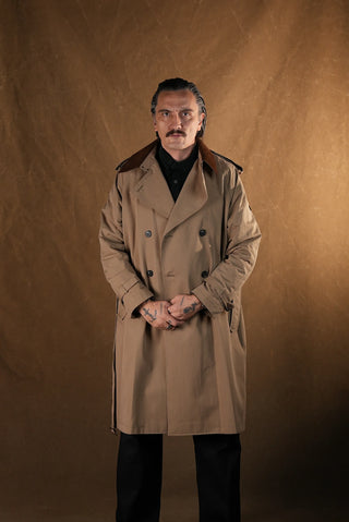 Double-Breasted Trench Coat | Corduroy Collar