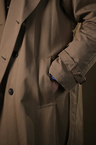 Double-Breasted Trench Coat | Corduroy Collar