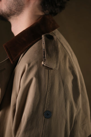 Double-Breasted Trench Coat | Corduroy Collar