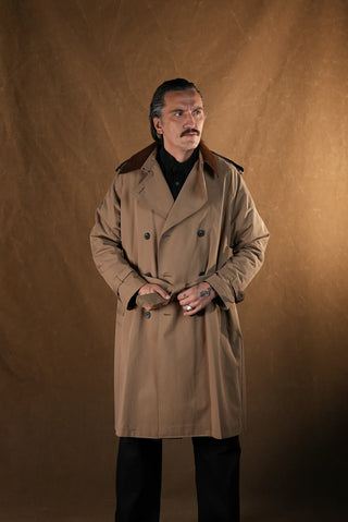 Double-Breasted Trench Coat | Corduroy Collar