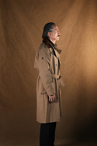 Double-Breasted Trench Coat | Corduroy Collar