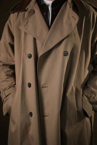 Double-Breasted Trench Coat | Corduroy Collar