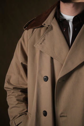 Double-Breasted Trench Coat | Corduroy Collar