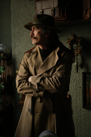 Double-Breasted Trench Coat | Corduroy Collar