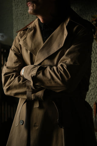 Double-Breasted Trench Coat | Corduroy Collar