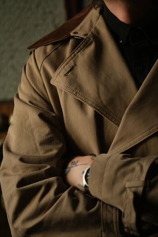 Double-Breasted Trench Coat | Corduroy Collar