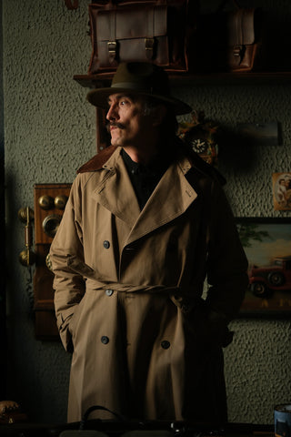 Double-Breasted Trench Coat | Corduroy Collar
