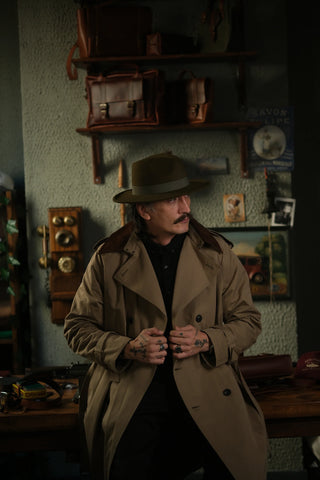 Double-Breasted Trench Coat | Corduroy Collar