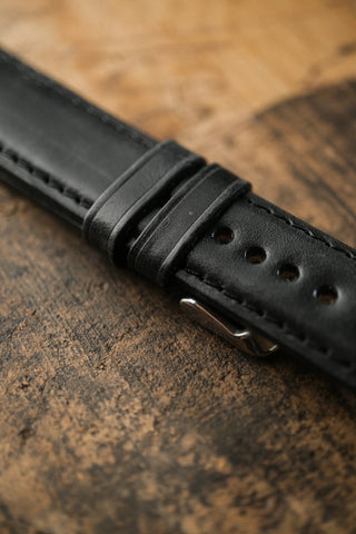Double-Layer Padded Leather Watch Strap