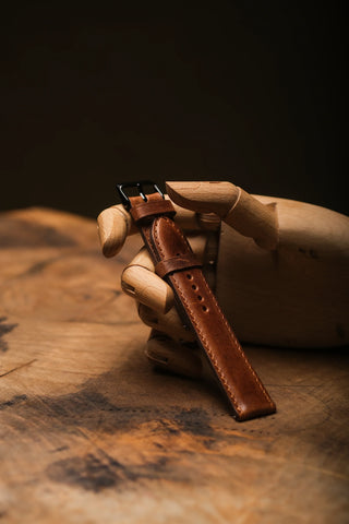 Double-Layer Padded Leather Watch Strap