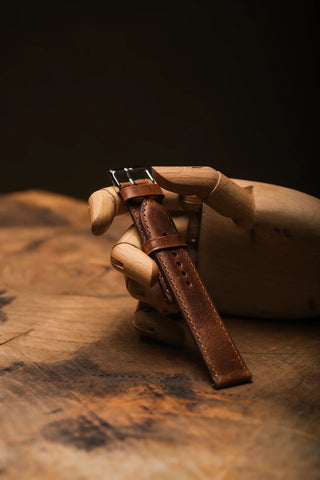 Double-Layer Padded Leather Watch Strap