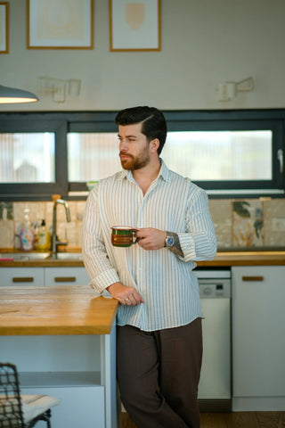 Fine-Woven Striped Men's Shirt | Regular Fit
