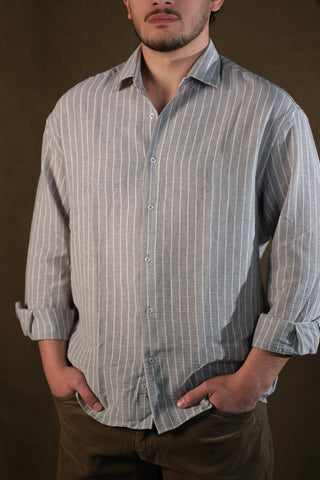 Fine-Woven Striped Men's Shirt | Regular Fit