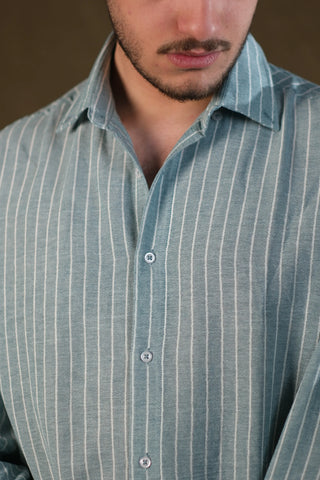 Fine-Woven Striped Men's Shirt | Regular Fit