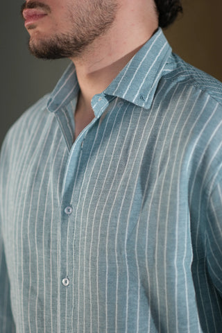 Fine-Woven Striped Men's Shirt | Regular Fit