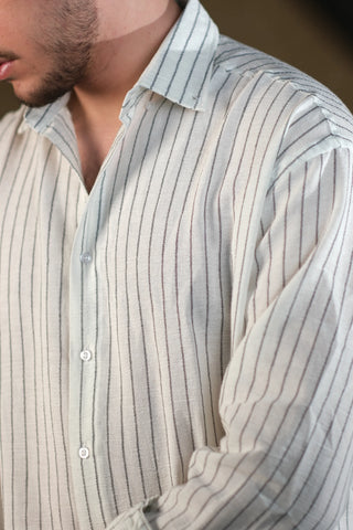 Fine-Woven Striped Men's Shirt | Regular Fit