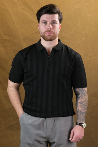 Half-Zip Polo Knit Men's T-Shirt | Regular Fit